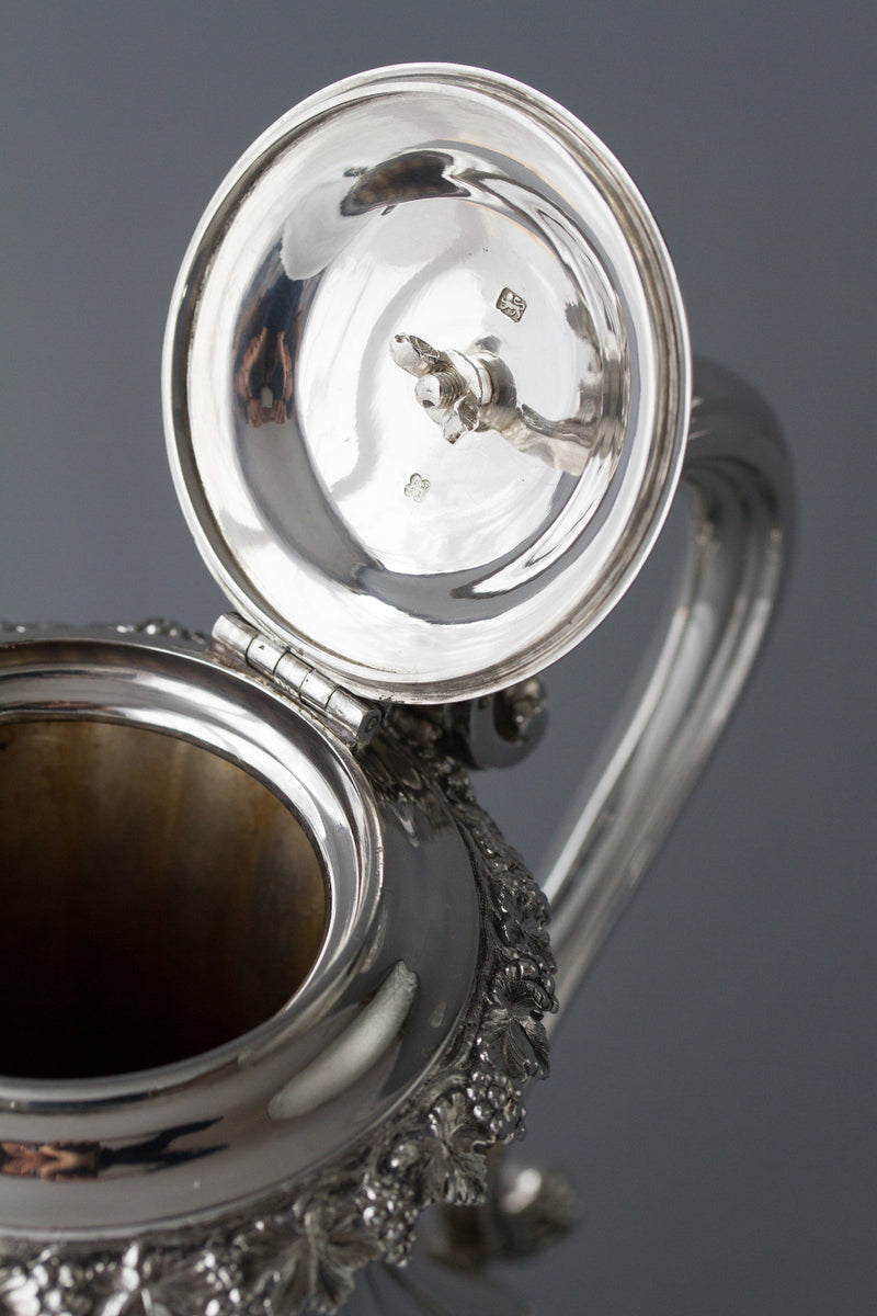 A Victorian Silver Coffee Pot by Martin, Hall & Co, Sheffield 1868