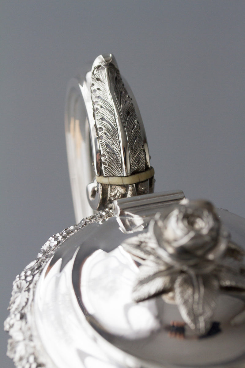 A Victorian Silver Coffee Pot by Martin, Hall & Co, Sheffield 1868