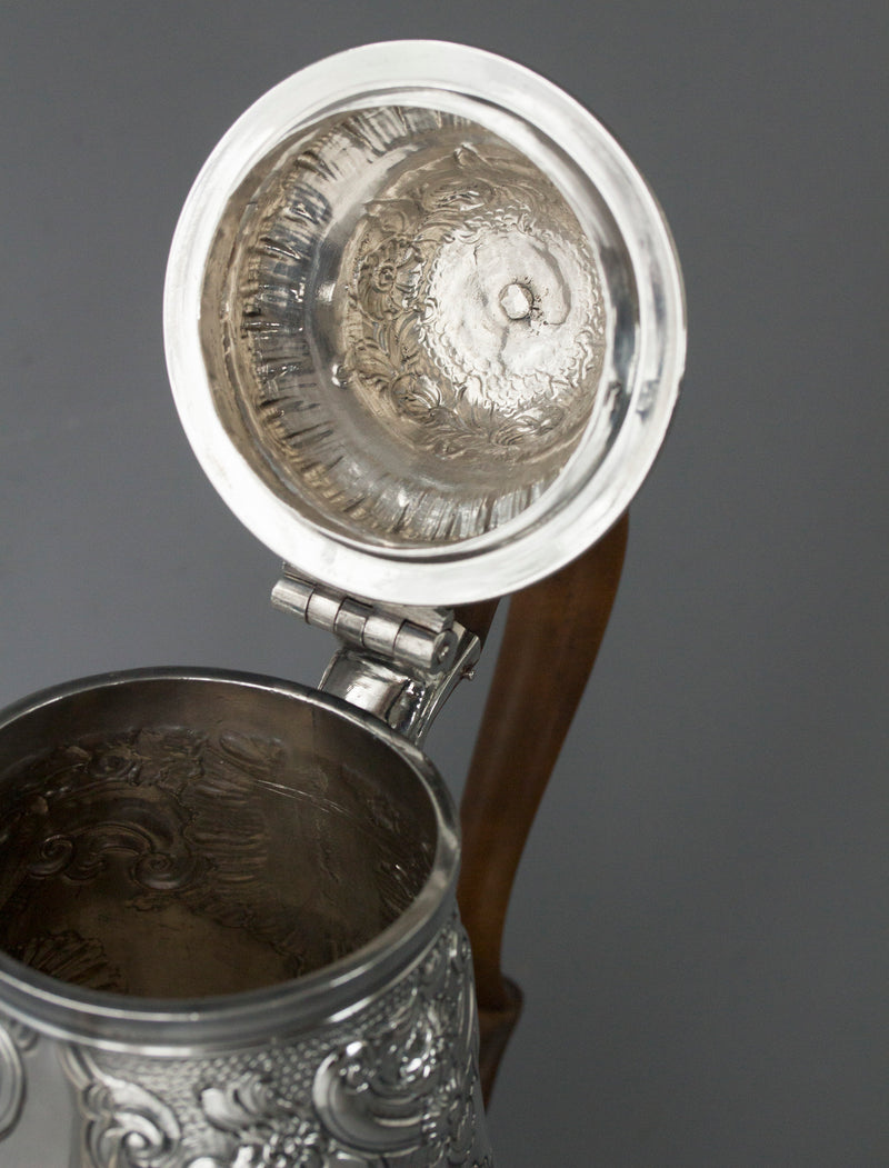 A George II Silver Coffee Pot, London 1751, W Shaw & W Priest