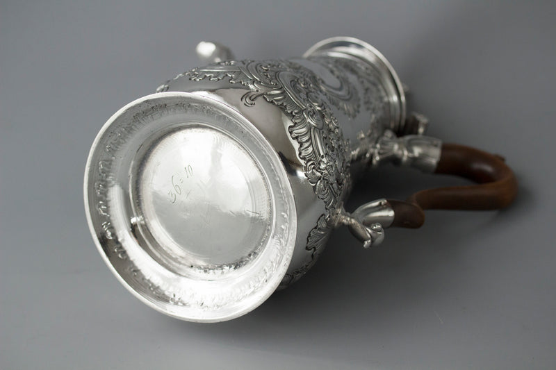 A George II Silver Coffee Pot, London 1751, W Shaw & W Priest
