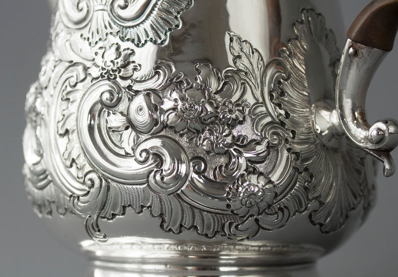 A George II Silver Coffee Pot, London 1751, W Shaw & W Priest