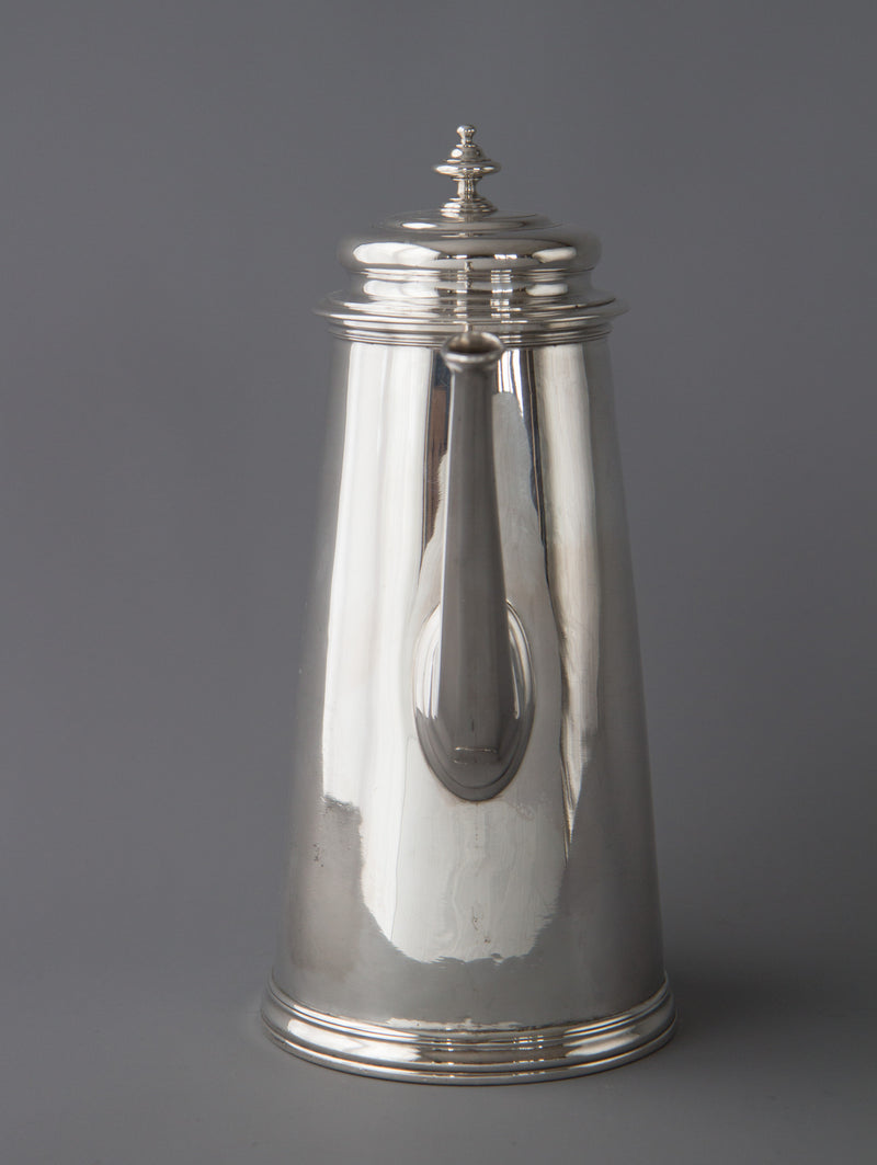 A George II Silver Coffee Pot, George Hindmarsh London 1734