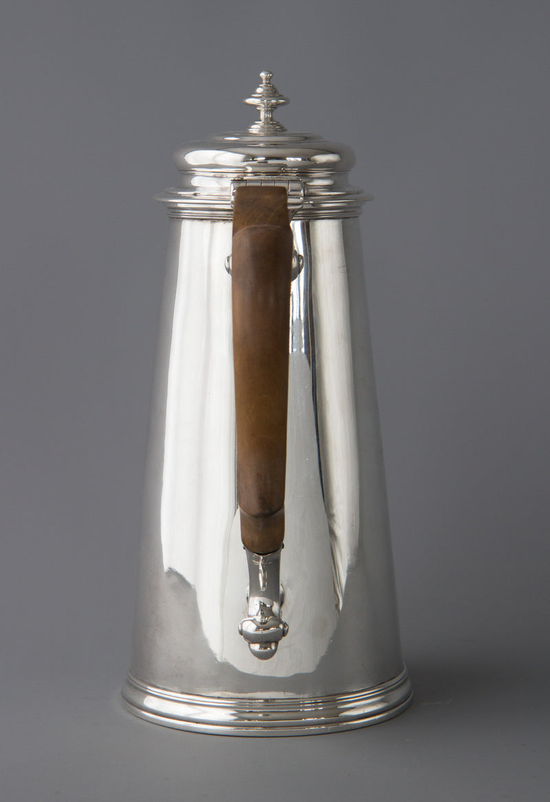 A George II Silver Coffee Pot, George Hindmarsh London 1734