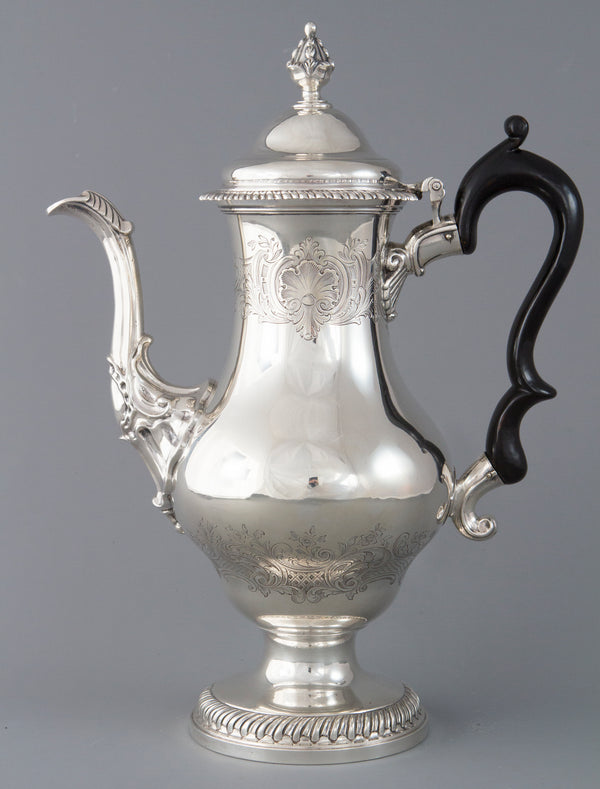 A Georgian Silver Coffee Pot London 1768