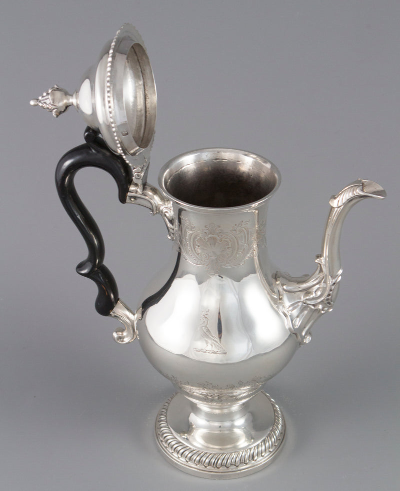 A Georgian Silver Coffee Pot London 1768