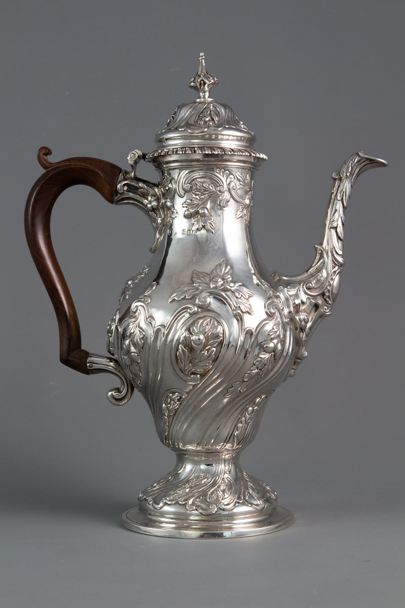 A George III silver coffee pot, London 1769 by William Abdy