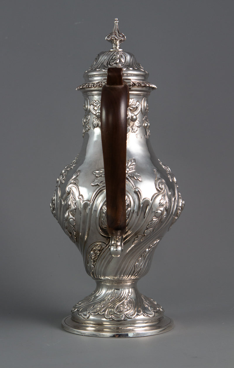 A George III silver coffee pot, London 1769 by William Abdy