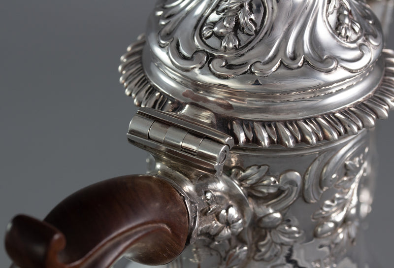 A George III silver coffee pot, London 1769 by William Abdy