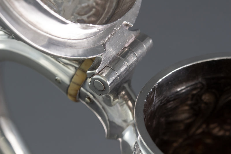 A George II Silver Coffee Pot, Ayme Videau, London 1751