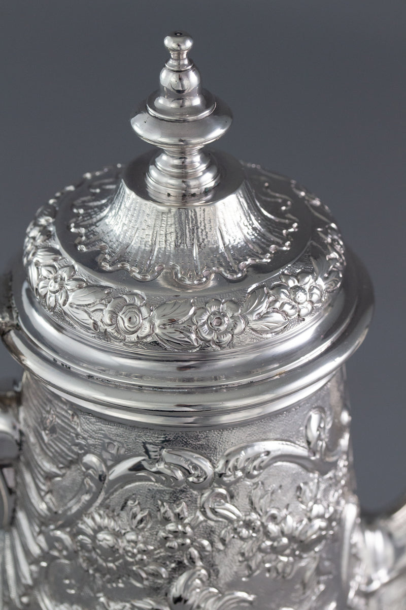 A George II Silver Coffee Pot, Ayme Videau, London 1751