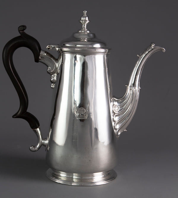 An 18th Century Irish Silver Coffee Pot by William Williamson 1730 - 35