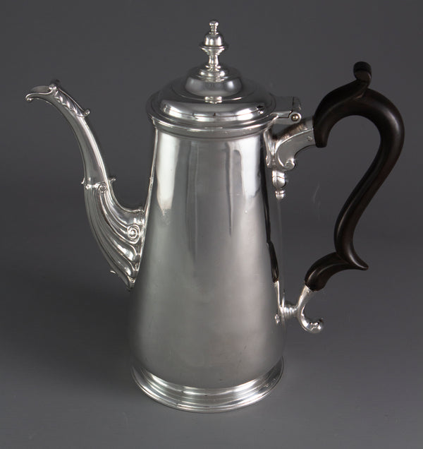 An 18th Century Irish Silver Coffee Pot by William Williamson 1730 - 35