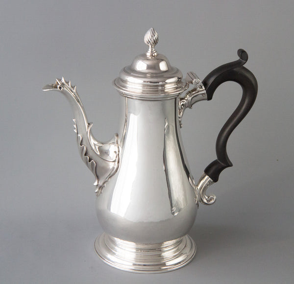 A George III Silver Coffee Pot London 1767 by William Grundy