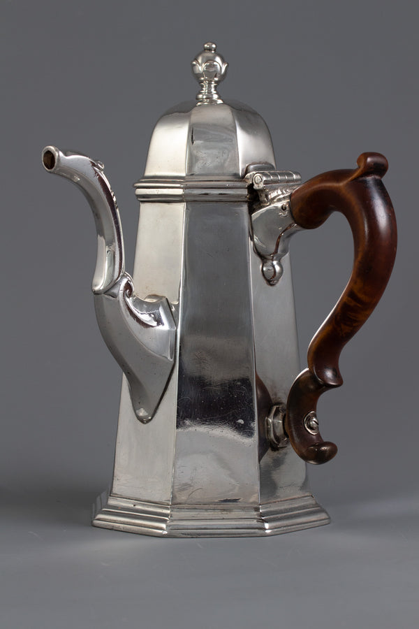 A George I Britannia Silver Coffee Pot London 1716 by John Chartier