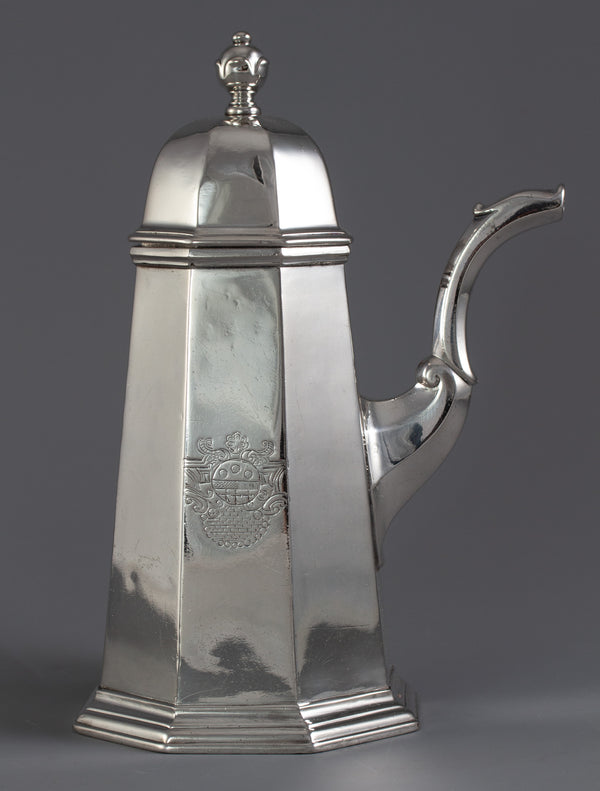 A George I Britannia Silver Coffee Pot London 1716 by John Chartier
