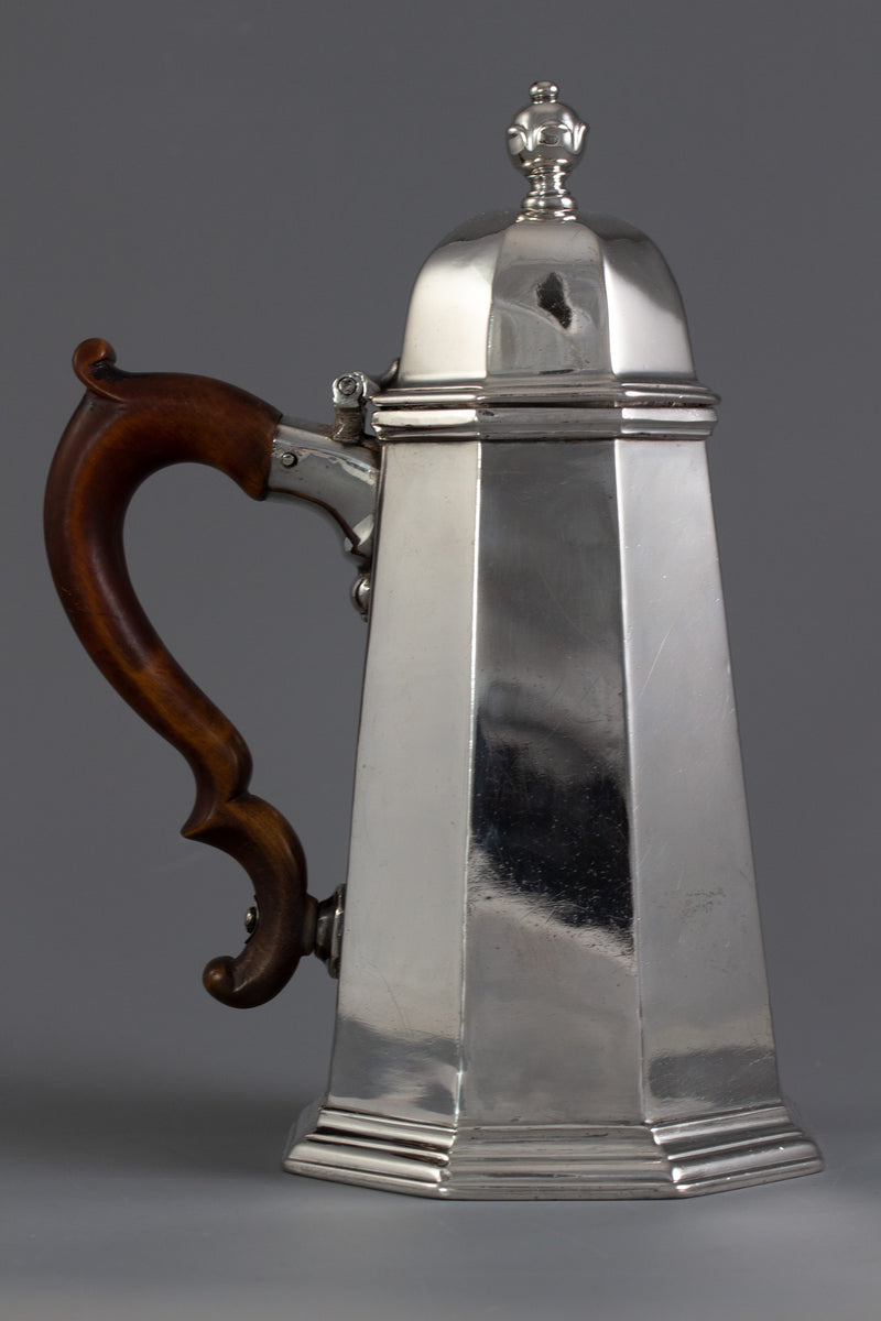 A George I Britannia Silver Coffee Pot London 1716 by John Chartier