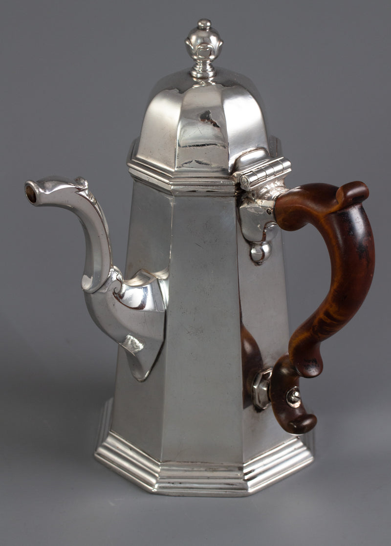 A George I Britannia Silver Coffee Pot London 1716 by John Chartier