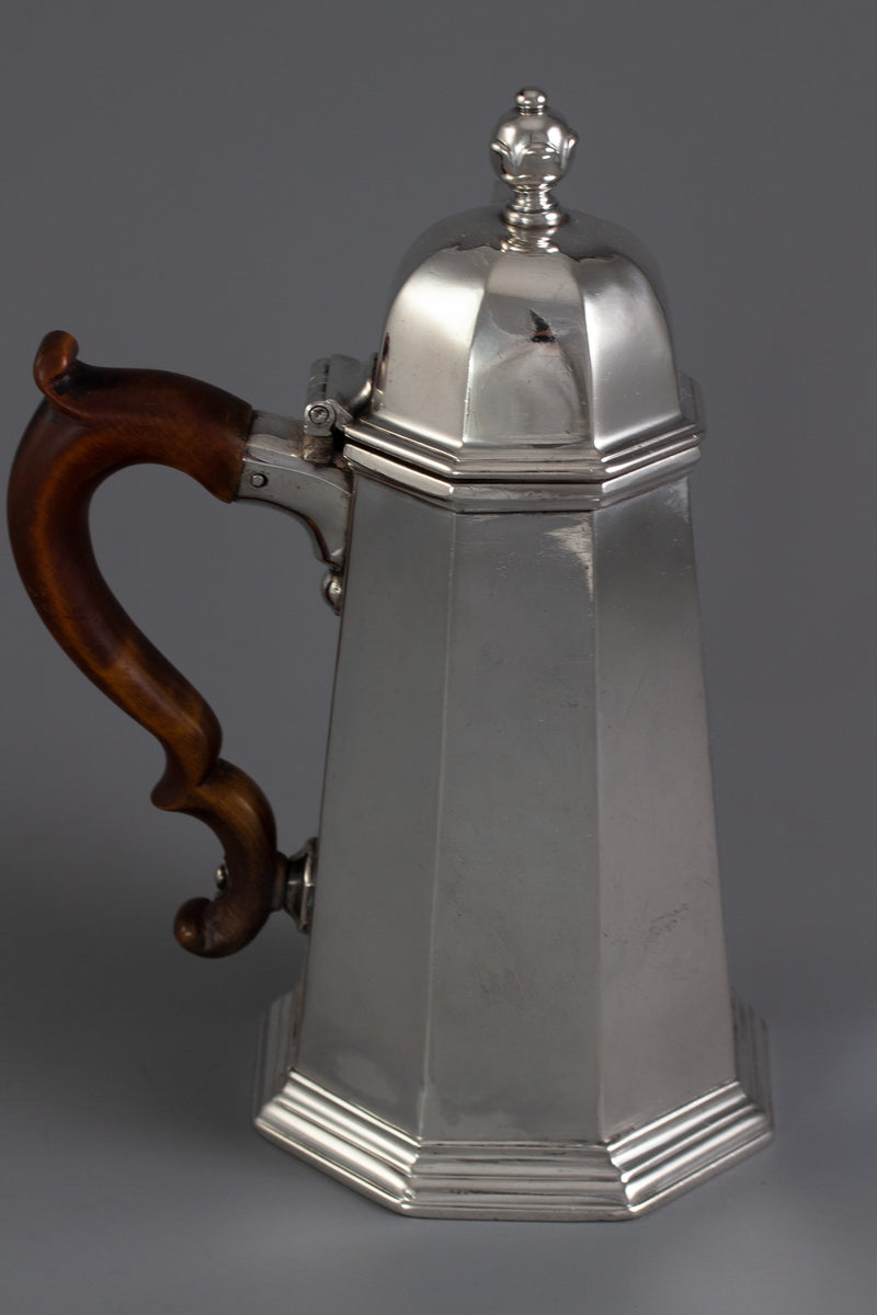 A George I Britannia Silver Coffee Pot London 1716 by John Chartier