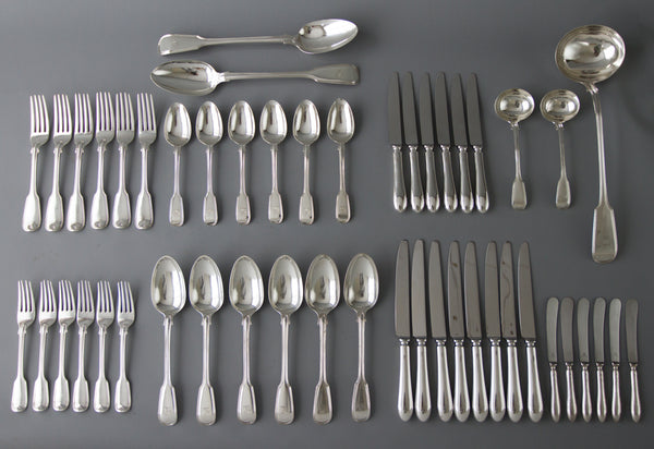 A Very Fine Set of  Georgian/Victorian Silver Cutlery for Six