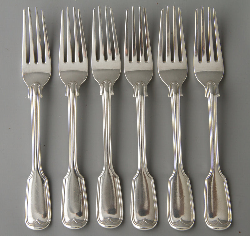 A Very Fine Set of  Georgian/Victorian Silver Cutlery for Six