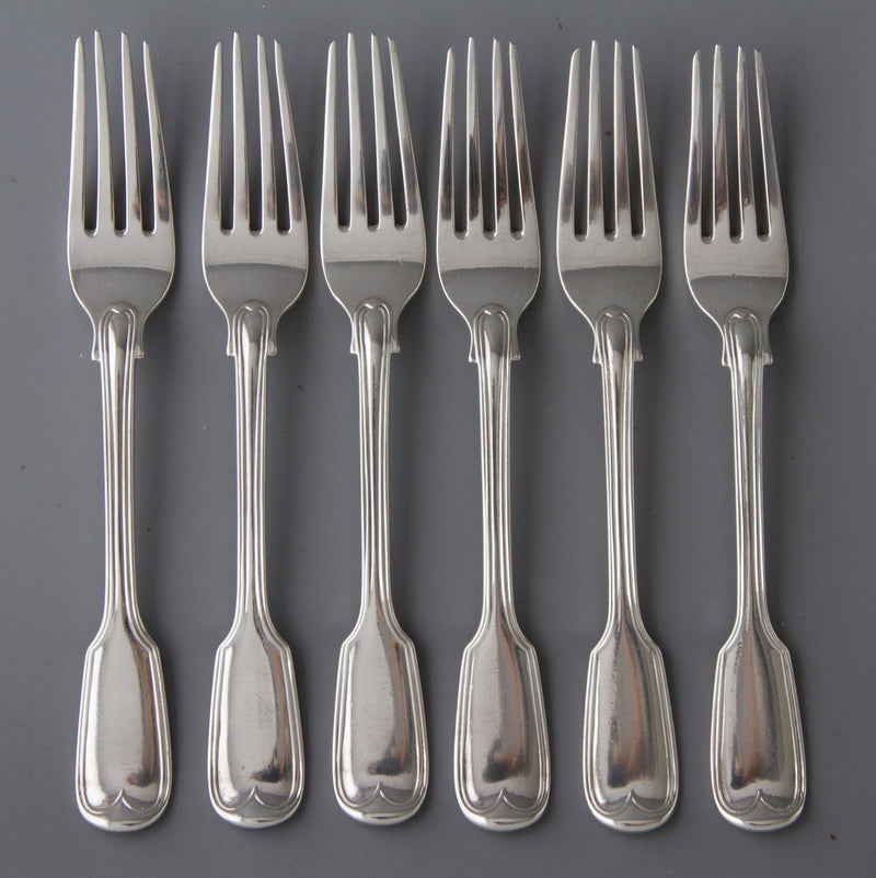 A Very Fine Set of  Georgian/Victorian Silver Cutlery for Six