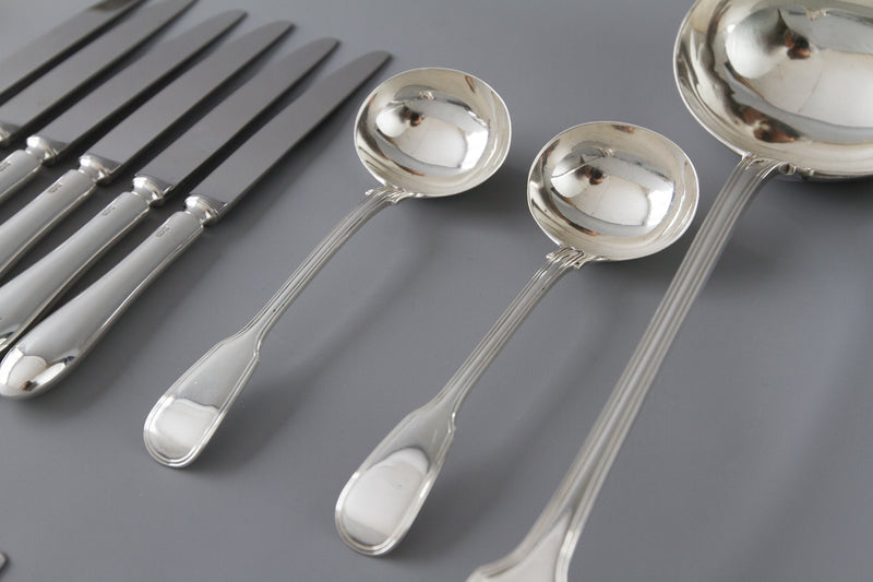 A Very Fine Set of  Georgian/Victorian Silver Cutlery for Six