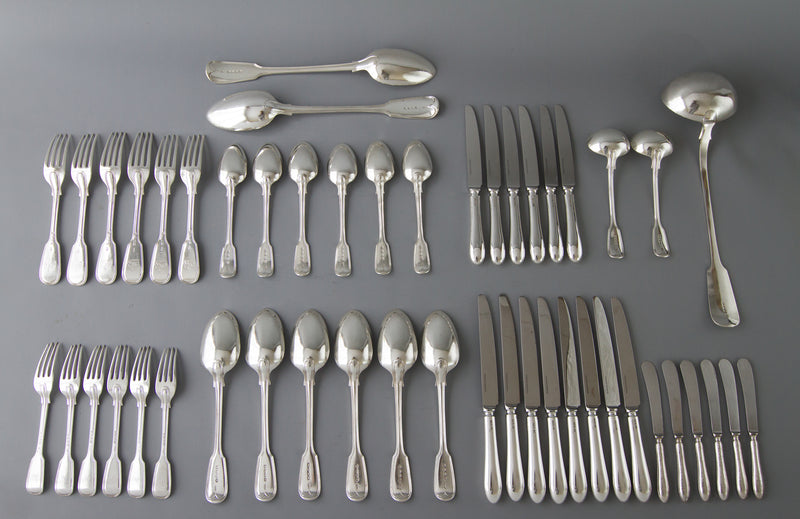 A Very Fine Set of  Georgian/Victorian Silver Cutlery for Six