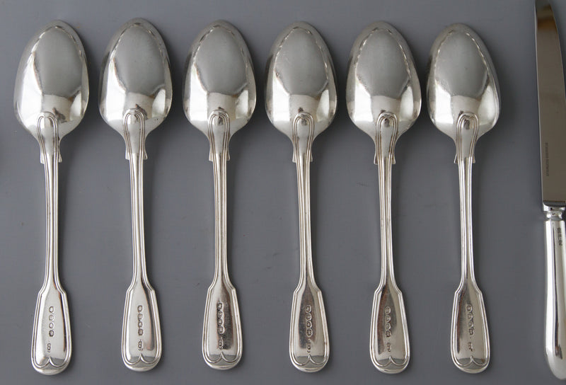 A Very Fine Set of  Georgian/Victorian Silver Cutlery for Six