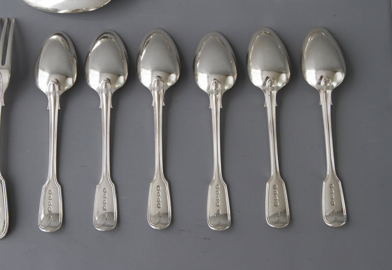 A Very Fine Set of  Georgian/Victorian Silver Cutlery for Six