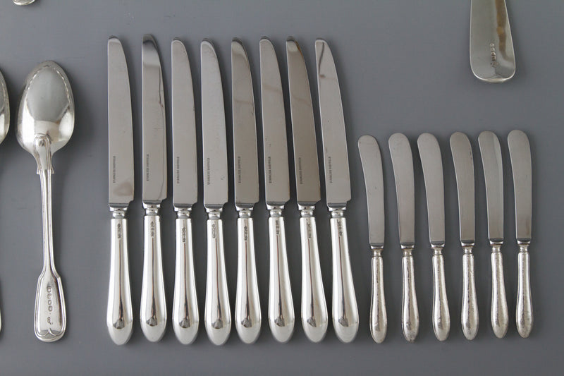 A Very Fine Set of  Georgian/Victorian Silver Cutlery for Six