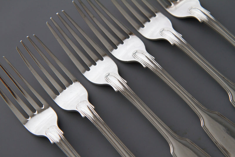 A Very Fine Set of  Georgian/Victorian Silver Cutlery for Six