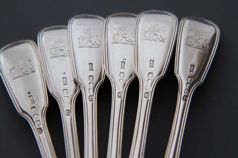 A Very Fine Set of  Georgian/Victorian Silver Cutlery for Six