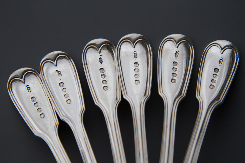 A Very Fine Set of  Georgian/Victorian Silver Cutlery for Six