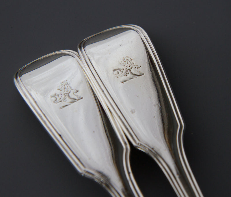 A Very Fine Set of  Georgian/Victorian Silver Cutlery for Six