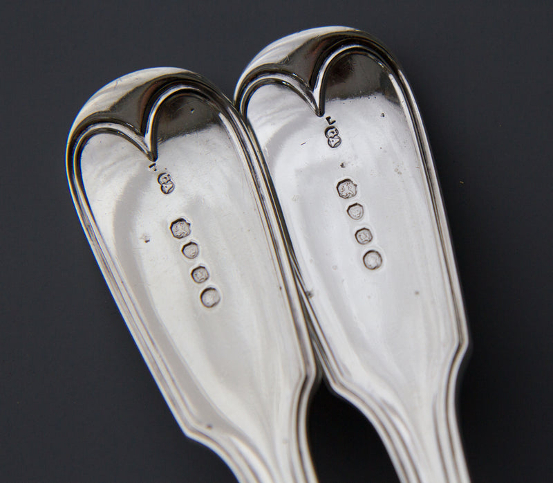 A Very Fine Set of  Georgian/Victorian Silver Cutlery for Six