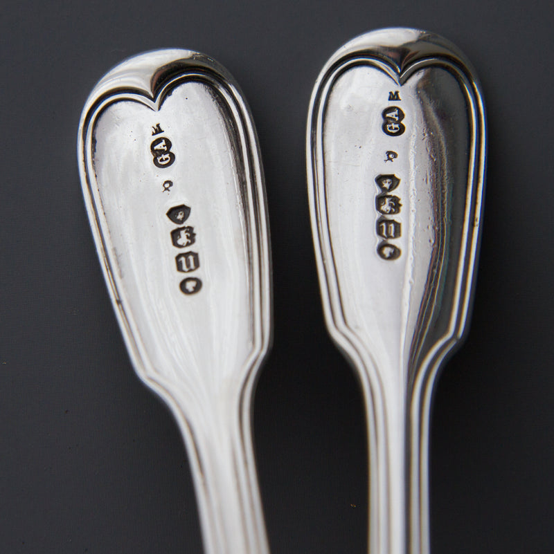 A Very Fine Set of  Georgian/Victorian Silver Cutlery for Six