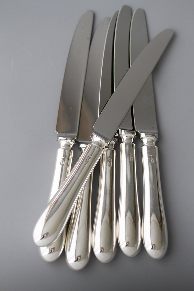 A Very Fine Set of  Georgian/Victorian Silver Cutlery for Six