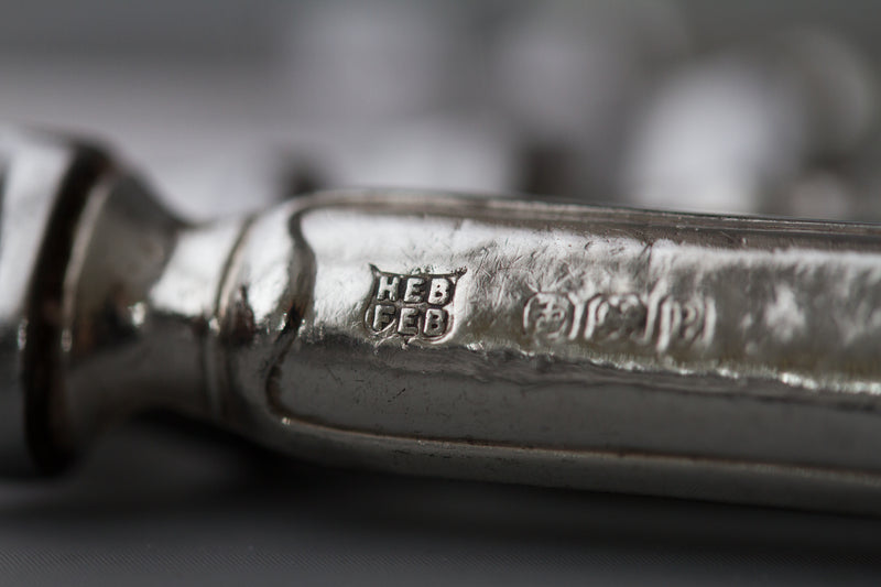 A Very Fine Set of  Georgian/Victorian Silver Cutlery for Six