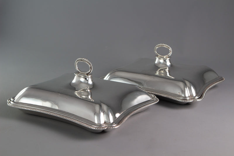 A Pair of 18th Century Entrée Dishes, 1784 and 1792 by Carter, Daniel & Sharp