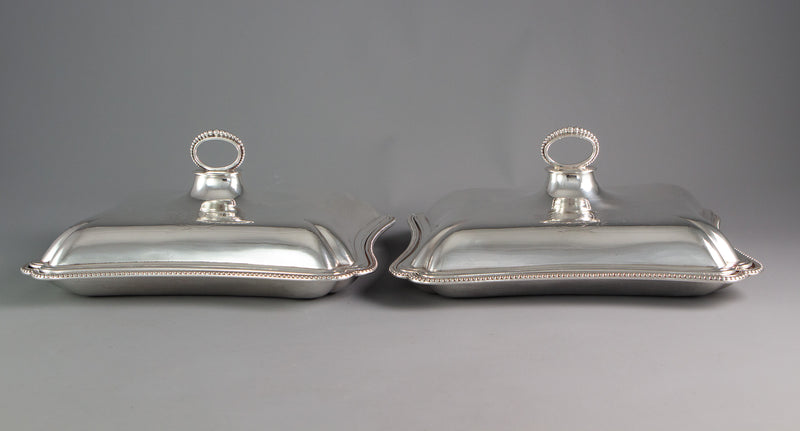 A Pair of 18th Century Entrée Dishes, 1784 and 1792 by Carter, Daniel & Sharp