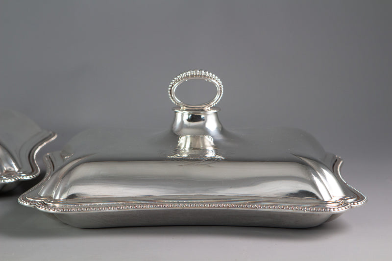 A Pair of 18th Century Entrée Dishes, 1784 and 1792 by Carter, Daniel & Sharp