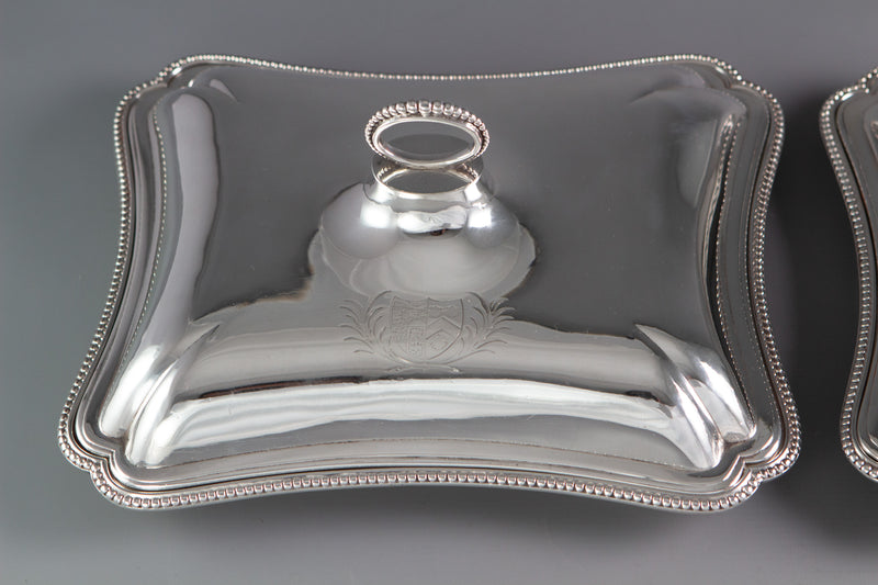 A Pair of 18th Century Entrée Dishes, 1784 and 1792 by Carter, Daniel & Sharp