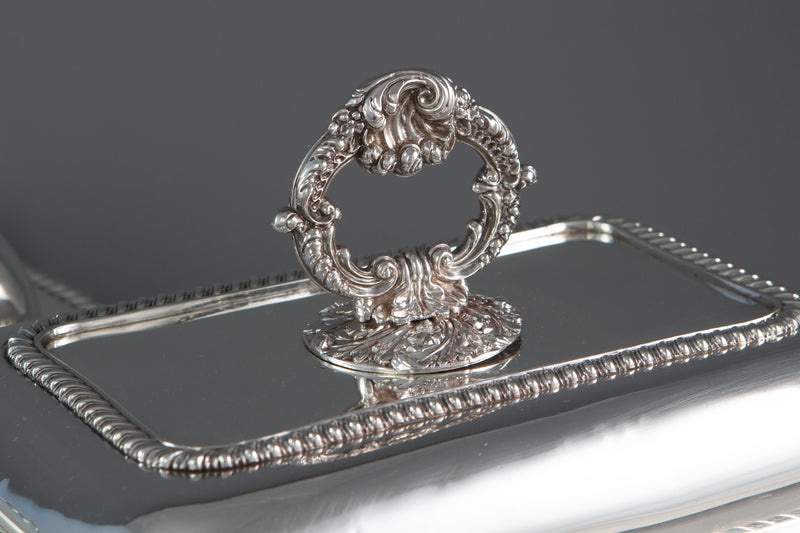 An Excellent Pair of Georgian Silver Entree or Serving Dishes London 1821 by Joseph Craddock and William Reid