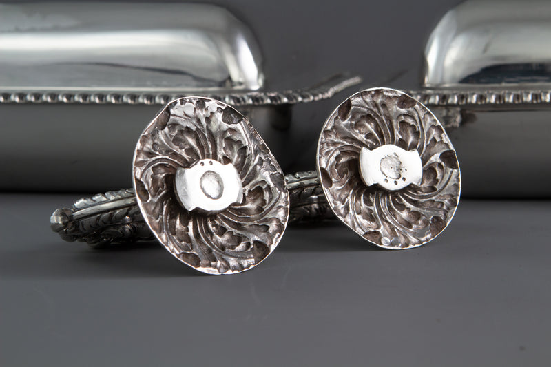 An Excellent Pair of Georgian Silver Entree or Serving Dishes London 1821 by Joseph Craddock and William Reid