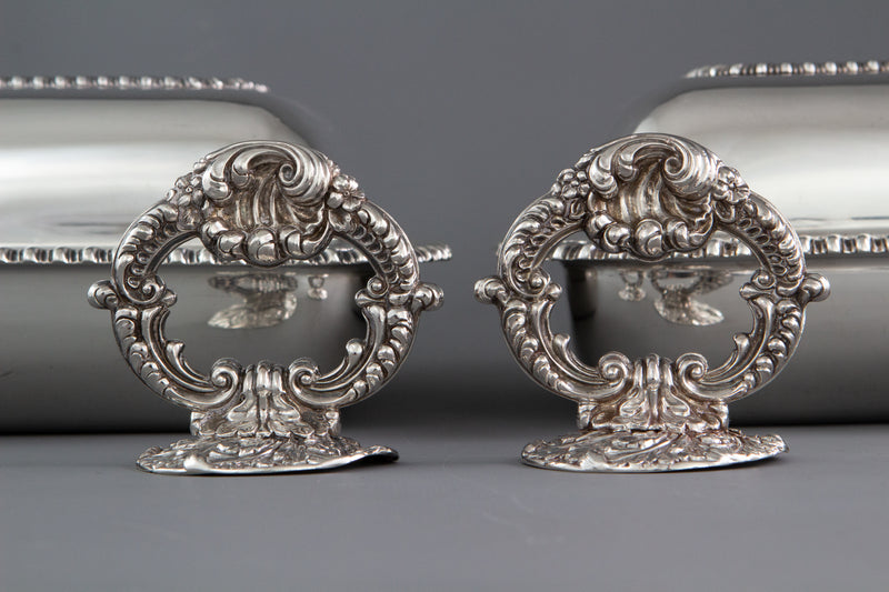 An Excellent Pair of Georgian Silver Entree or Serving Dishes London 1821 by Joseph Craddock and William Reid