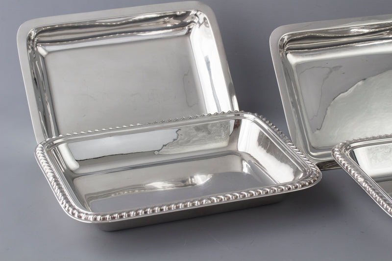 A Pair of  Edwardian Silver  Entree Dishes Sheffield 1902
