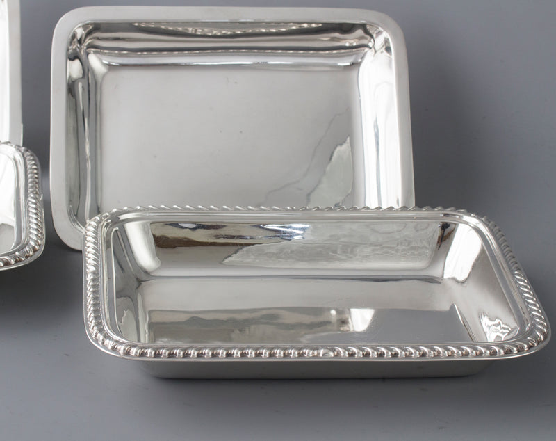 A Pair of  Edwardian Silver  Entree Dishes Sheffield 1902