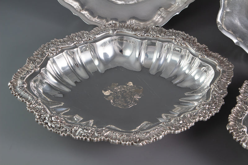 A Pair of George III Silver Entreé Dishes, Joseph Angell I, London, 1818