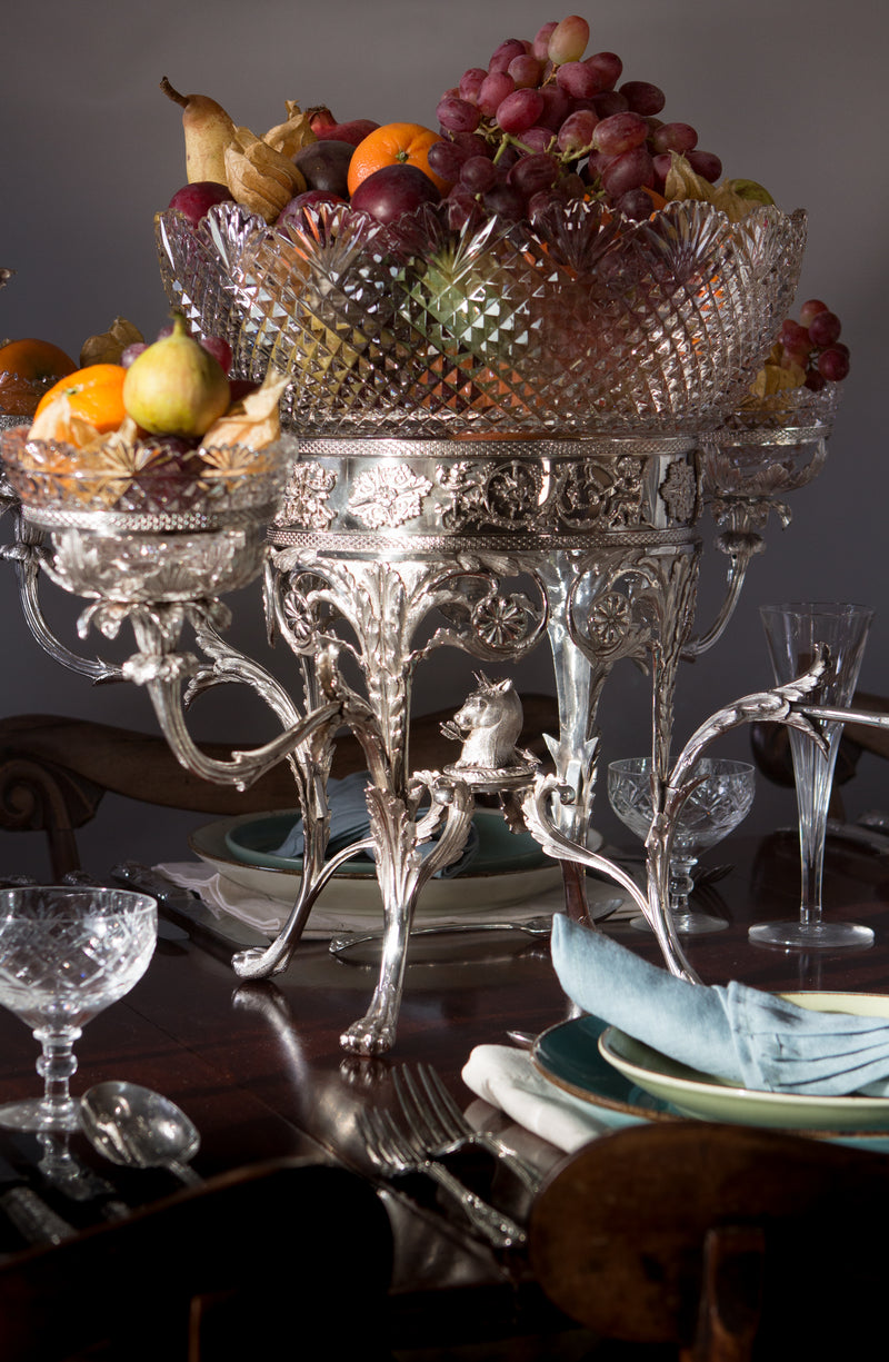 An Impressive George III Silver Epergne or Centrepiece, London 1808 by William Pitts