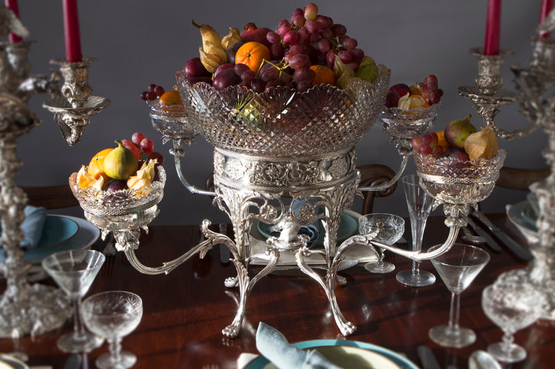 An Impressive George III Silver Epergne or Centrepiece, London 1808 by William Pitts